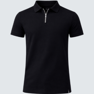 Camiseta polo preta de alta qualidade