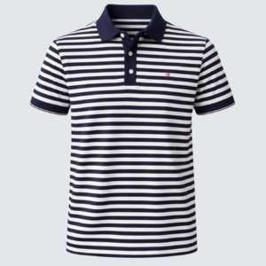 Camiseta polo riscada masculina clássica