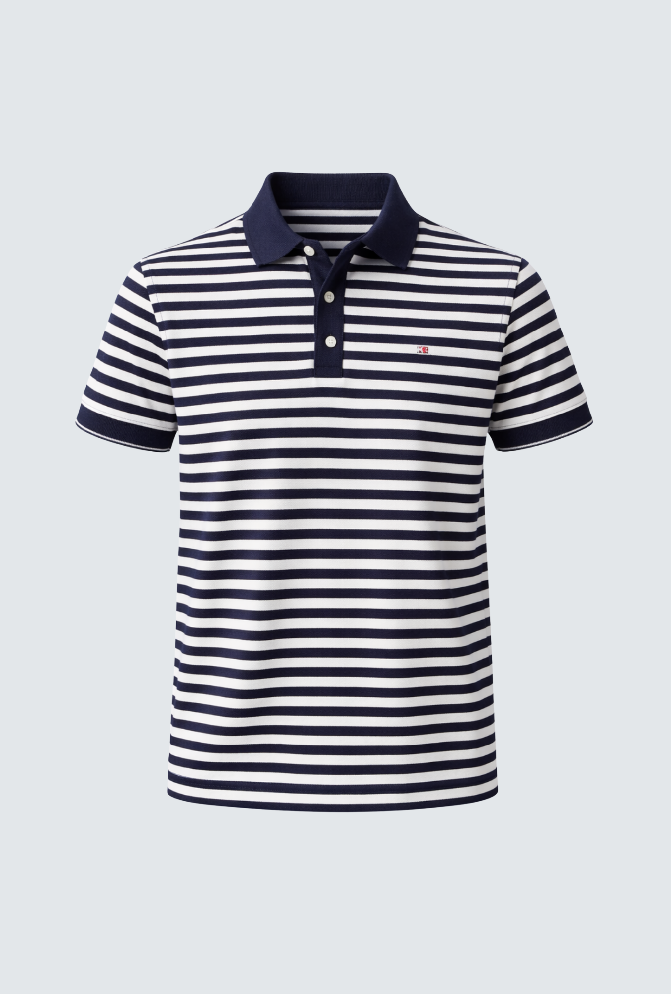 Camiseta polo riscada masculina clássica